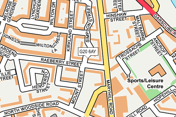 G20 6AY map - OS OpenMap – Local (Ordnance Survey)