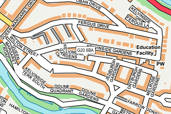 G20 6BA map - OS OpenMap – Local (Ordnance Survey)