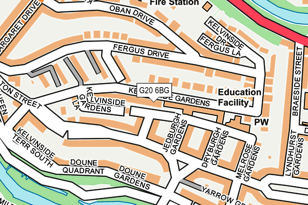G20 6BG map - OS OpenMap – Local (Ordnance Survey)