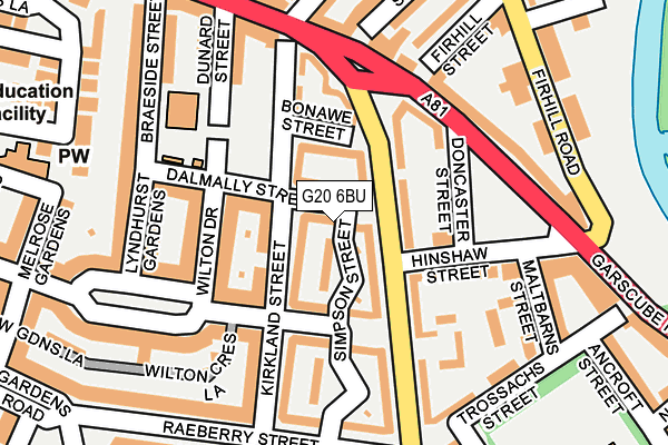 G20 6BU map - OS OpenMap – Local (Ordnance Survey)