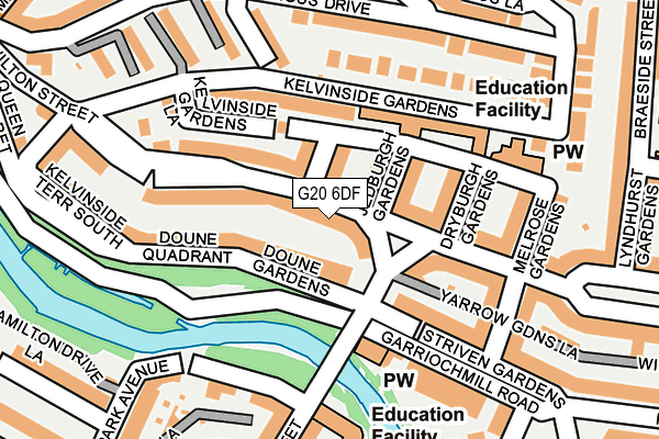 G20 6DF map - OS OpenMap – Local (Ordnance Survey)