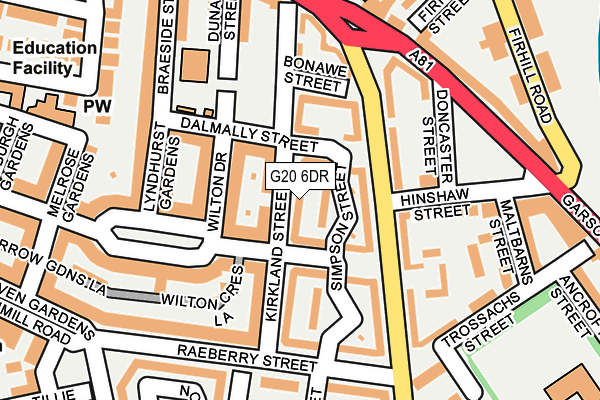 G20 6DR map - OS OpenMap – Local (Ordnance Survey)