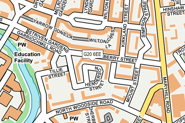 G20 6EE map - OS OpenMap – Local (Ordnance Survey)