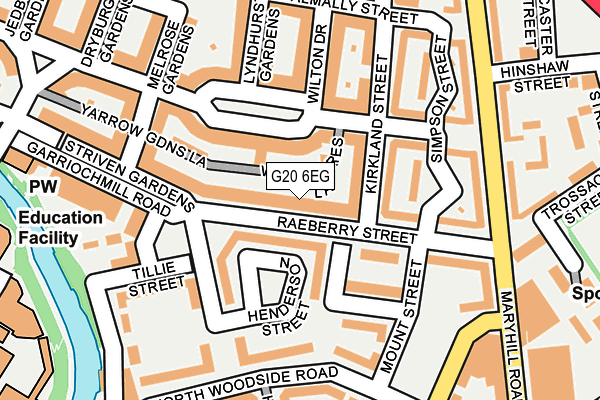 G20 6EG map - OS OpenMap – Local (Ordnance Survey)