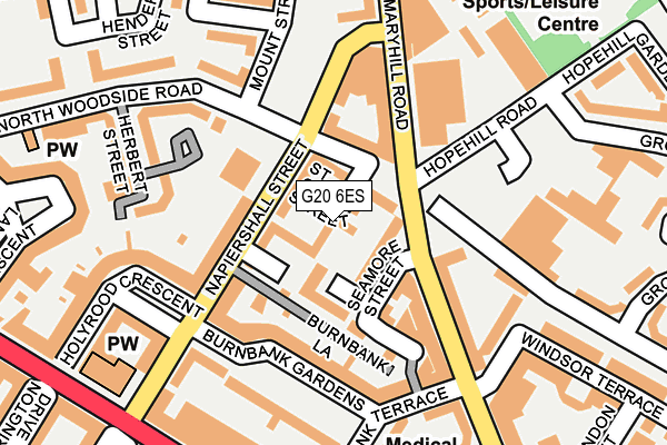 G20 6ES map - OS OpenMap – Local (Ordnance Survey)