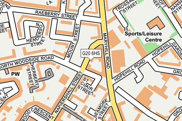 G20 6HS map - OS OpenMap – Local (Ordnance Survey)