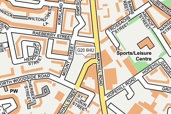 G20 6HU map - OS OpenMap – Local (Ordnance Survey)