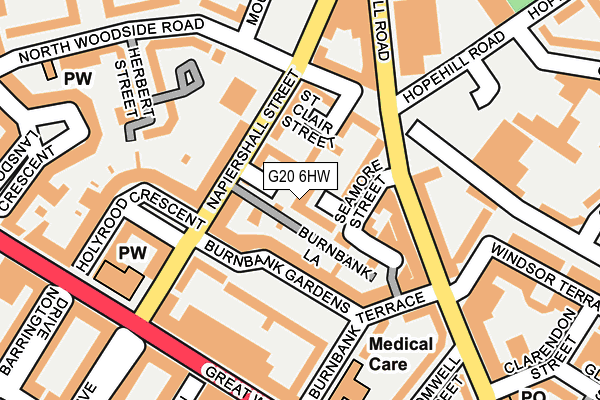 G20 6HW map - OS OpenMap – Local (Ordnance Survey)