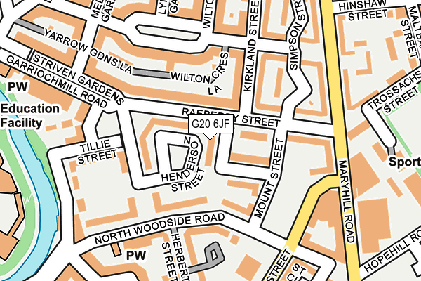 G20 6JF map - OS OpenMap – Local (Ordnance Survey)