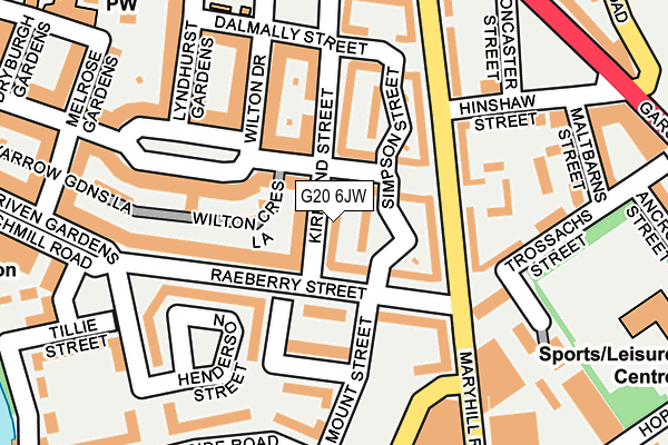 G20 6JW map - OS OpenMap – Local (Ordnance Survey)