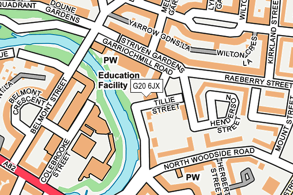 G20 6JX map - OS OpenMap – Local (Ordnance Survey)