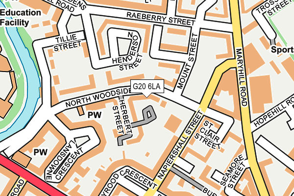 G20 6LA map - OS OpenMap – Local (Ordnance Survey)