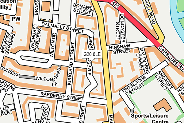 G20 6LE map - OS OpenMap – Local (Ordnance Survey)