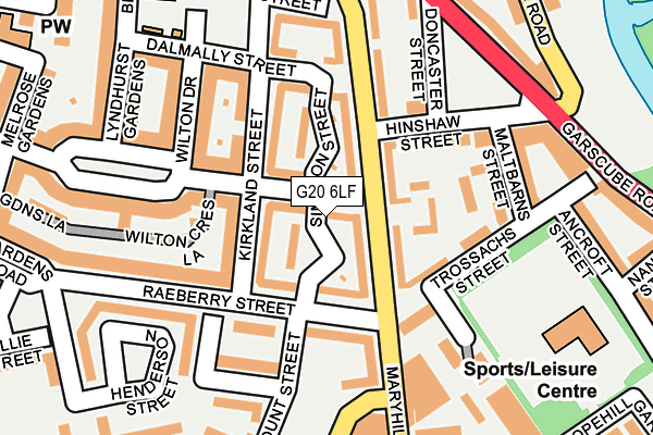 G20 6LF map - OS OpenMap – Local (Ordnance Survey)