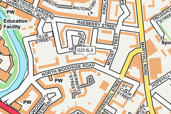 G20 6LX map - OS OpenMap – Local (Ordnance Survey)