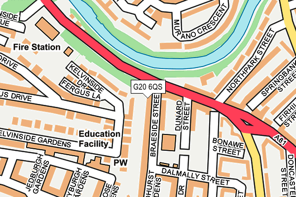 G20 6QS map - OS OpenMap – Local (Ordnance Survey)