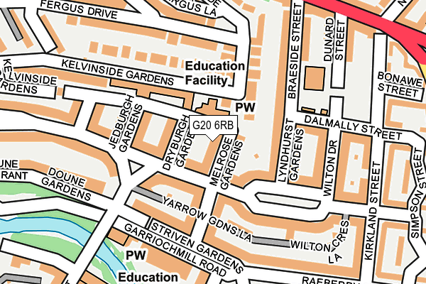 G20 6RB map - OS OpenMap – Local (Ordnance Survey)