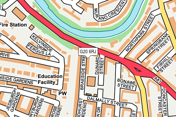 G20 6RJ map - OS OpenMap – Local (Ordnance Survey)