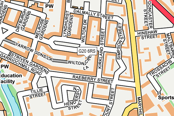 G20 6RS map - OS OpenMap – Local (Ordnance Survey)