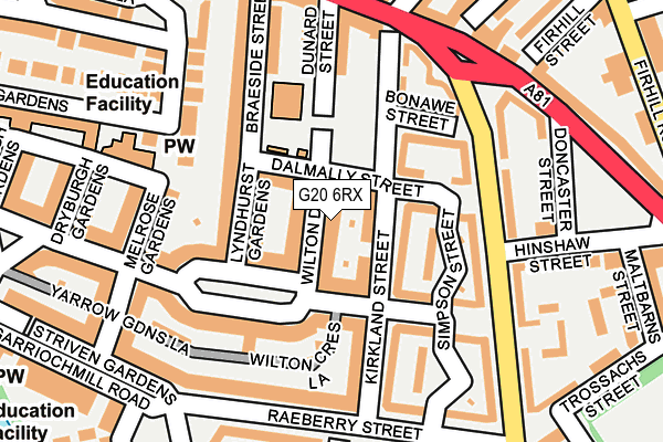 G20 6RX map - OS OpenMap – Local (Ordnance Survey)