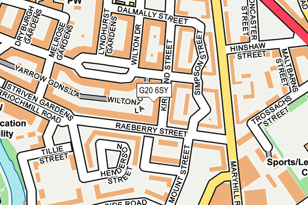G20 6SY map - OS OpenMap – Local (Ordnance Survey)