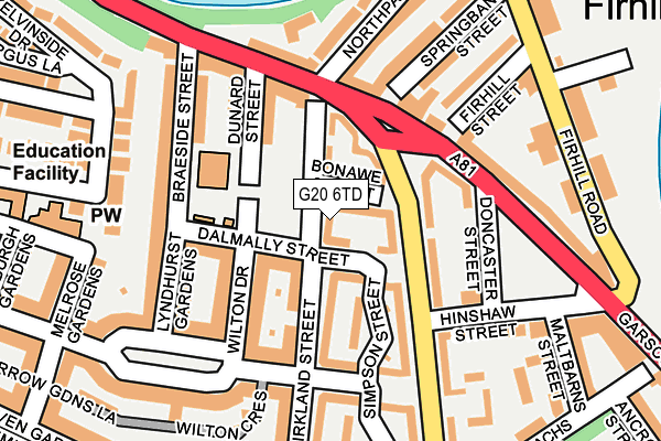 G20 6TD map - OS OpenMap – Local (Ordnance Survey)