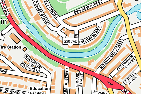 G20 7AD map - OS OpenMap – Local (Ordnance Survey)