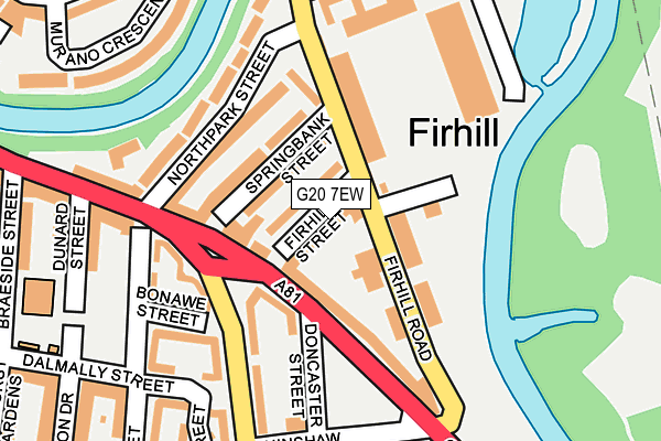 G20 7EW map - OS OpenMap – Local (Ordnance Survey)