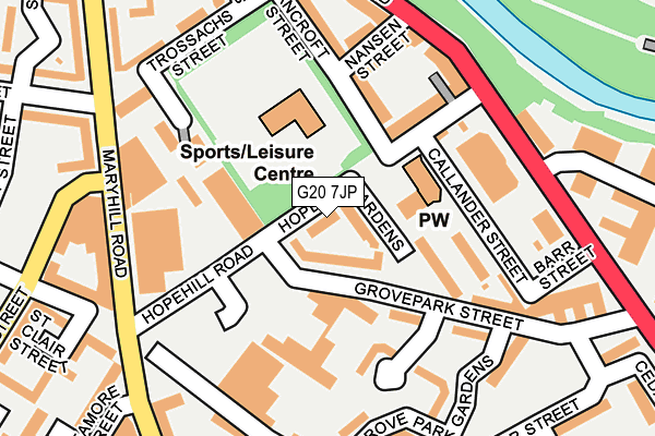 G20 7JP map - OS OpenMap – Local (Ordnance Survey)