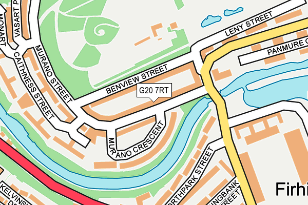 G20 7RT map - OS OpenMap – Local (Ordnance Survey)