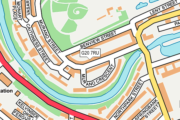 G20 7RU map - OS OpenMap – Local (Ordnance Survey)