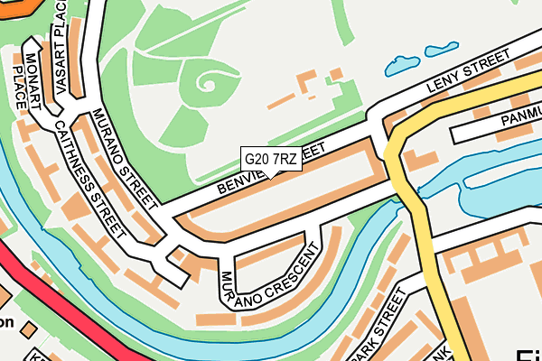 G20 7RZ map - OS OpenMap – Local (Ordnance Survey)