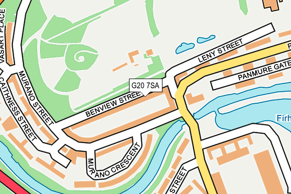 G20 7SA map - OS OpenMap – Local (Ordnance Survey)