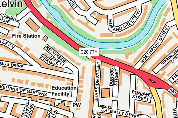 G20 7TY map - OS OpenMap – Local (Ordnance Survey)