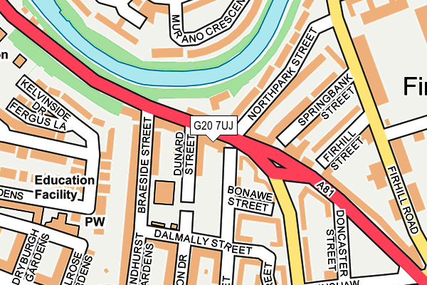 G20 7UJ map - OS OpenMap – Local (Ordnance Survey)