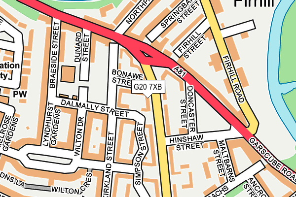 G20 7XB map - OS OpenMap – Local (Ordnance Survey)