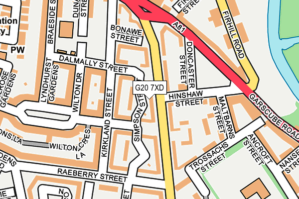 G20 7XD map - OS OpenMap – Local (Ordnance Survey)