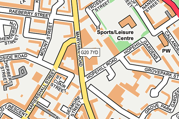 G20 7YD map - OS OpenMap – Local (Ordnance Survey)