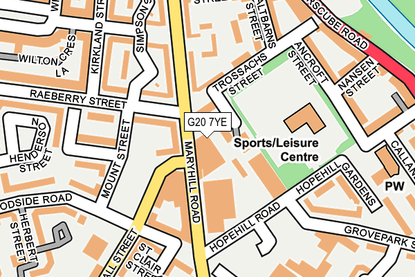 G20 7YE map - OS OpenMap – Local (Ordnance Survey)