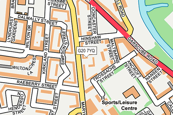 G20 7YQ map - OS OpenMap – Local (Ordnance Survey)