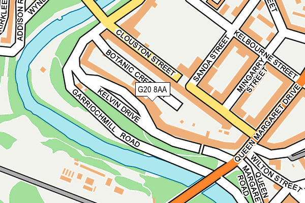 G20 8AA map - OS OpenMap – Local (Ordnance Survey)