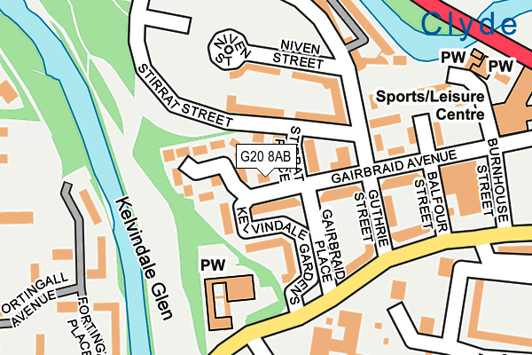 G20 8AB map - OS OpenMap – Local (Ordnance Survey)