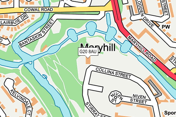 G20 8AU map - OS OpenMap – Local (Ordnance Survey)