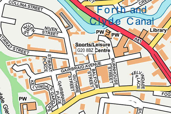 G20 8BZ map - OS OpenMap – Local (Ordnance Survey)