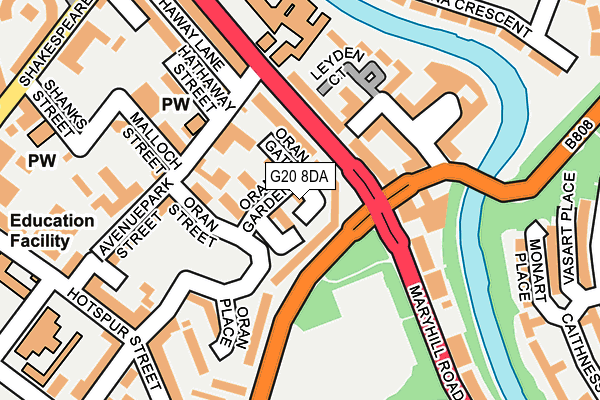 G20 8DA map - OS OpenMap – Local (Ordnance Survey)