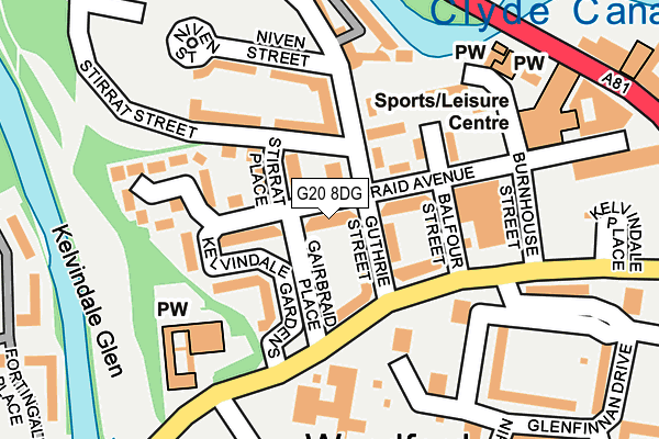 G20 8DG map - OS OpenMap – Local (Ordnance Survey)