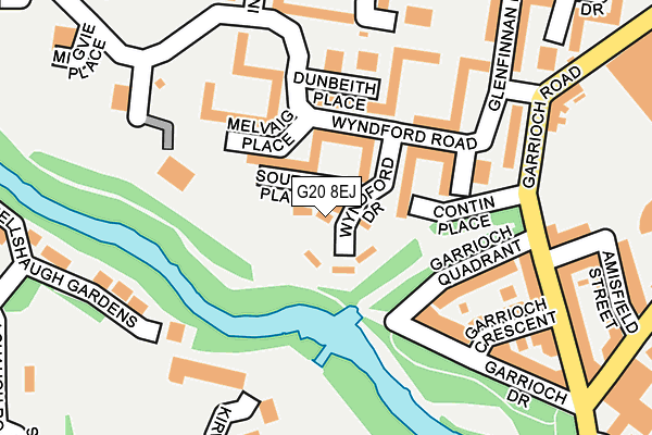 G20 8EJ map - OS OpenMap – Local (Ordnance Survey)