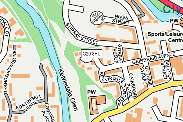 G20 8HU map - OS OpenMap – Local (Ordnance Survey)