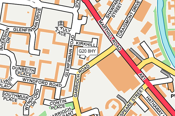 G20 8HY map - OS OpenMap – Local (Ordnance Survey)
