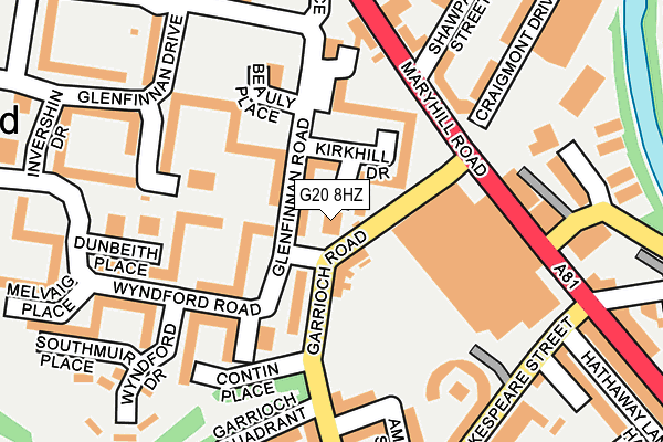 G20 8HZ map - OS OpenMap – Local (Ordnance Survey)
